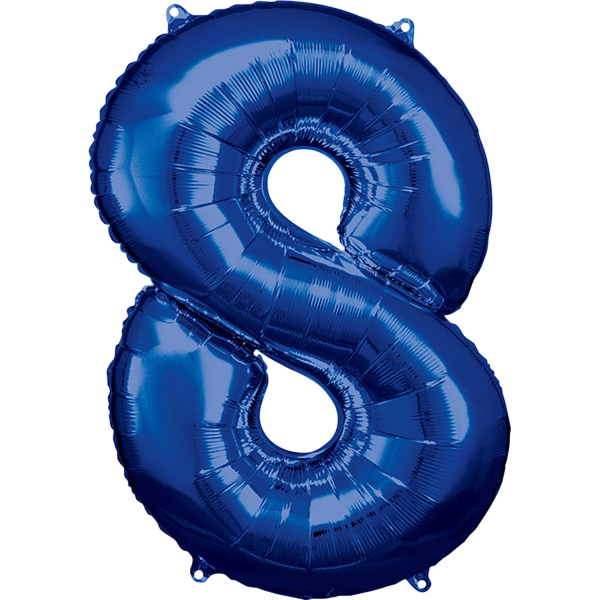 Large Number 8 Blue Amscan